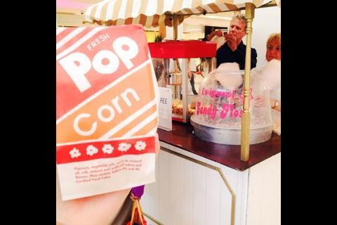 Katie Thompson spotted this popcorn and candyfloss giveaway at Intu in Nottingham